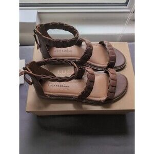 Lucky Brand Kasinda Women's Sandals Size 7.5 Brown Leather Upper